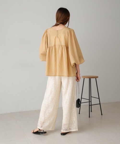 Bab（バブ）の「ブロックレースストレートパンツ（その他パンツ・レディース・オフホワイト/ホワイト系その他/ブラック・M）」の19枚目の写真