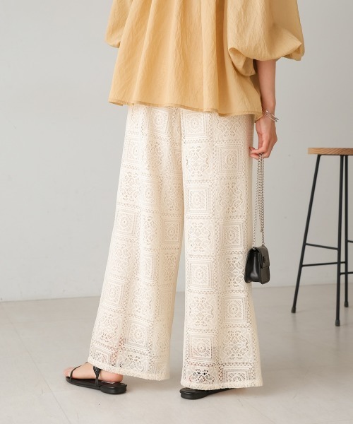 Bab（バブ）の「ブロックレースストレートパンツ（その他パンツ・レディース・オフホワイト/ホワイト系その他/ブラック・M）」の20枚目の写真