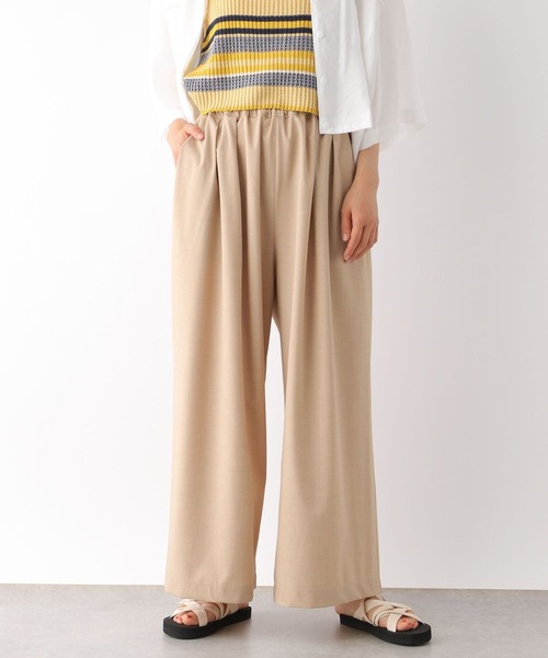 LEPSIM（レプシィム）の「スラックスギャザーワイドパンツ　122002（スラックス・レディース・ベージュ/ブラック/アイボリー/グレー/ライトブルー/ブラウン・FREE）」の9枚目の写真