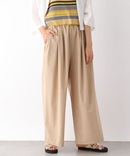 LEPSIM（レプシィム）の「スラックスギャザーワイドパンツ　122002（スラックス・レディース・ベージュ/ブラック/アイボリー/グレー/ライトブルー/ブラウン・FREE）」の11枚目の写真