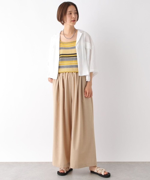 LEPSIM（レプシィム）の「スラックスギャザーワイドパンツ　122002（スラックス・レディース・ベージュ/ブラック/アイボリー/グレー/ライトブルー/ブラウン・FREE）」の12枚目の写真