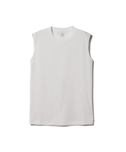 ESTNATION（エストネーション）の「GOOD PEOPLE GOOD STITCHING GOOD PRODUCT for ESTNATION / コットンスムースノースリーブTシャツ（Tシャツ/カットソー・レディース・ブラック/ホワイト・FREE）」の2枚目の写真