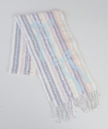 rurumu: マフラー / weave yarn stole ブラック rurumu: マフラー / weave yarn stole ブラック