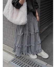 gingham check skirt【低身長~高身長】