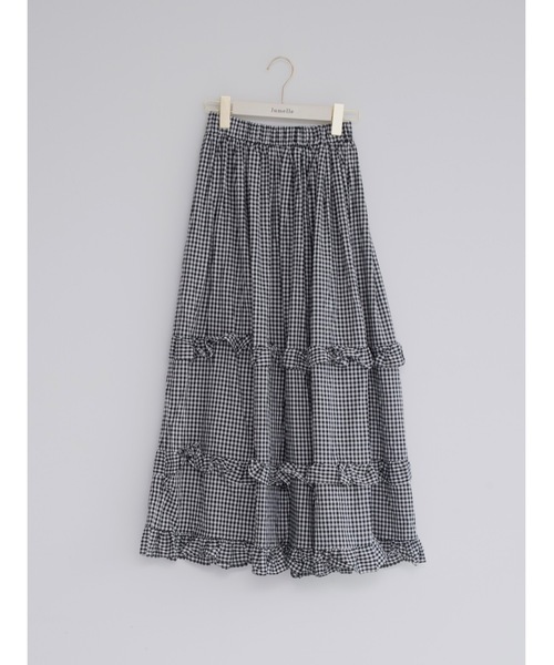 JUMELLE（ジュメロ）の「gingham check skirt【低身長~高身長】（スカート・レディース・ブラック・FREE）」の19枚目の写真
