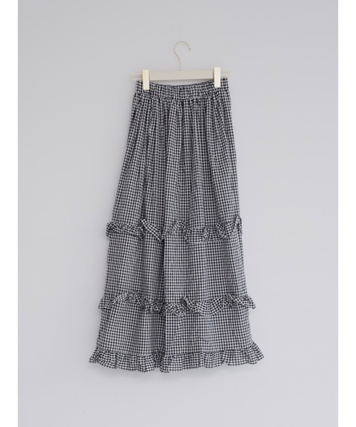 JUMELLE（ジュメロ）の「gingham check skirt【低身長~高身長】（スカート・レディース・ブラック・FREE）」の22枚目の写真