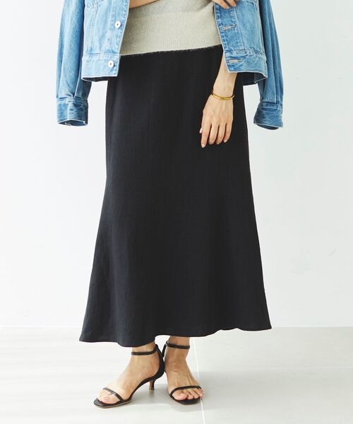 le.coeur blanc(ルクールブラン)の「麻コットンマーメイドスカート(スカート・レディース・レッド/ブラック・38)」の1枚目の写真