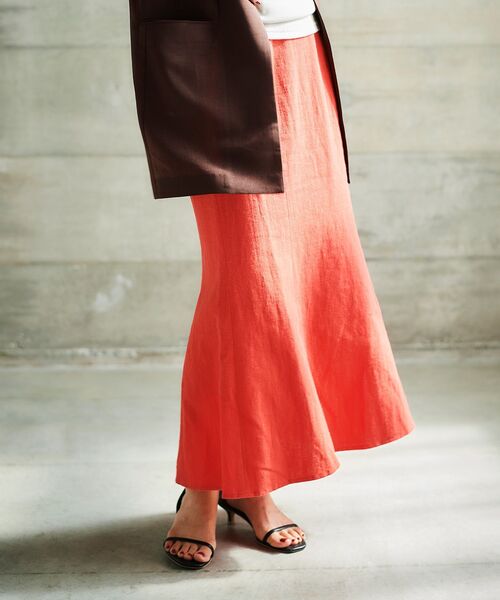 le.coeur blanc(ルクールブラン)の「麻コットンマーメイドスカート(スカート・レディース・レッド/ブラック・38)」の11枚目の写真