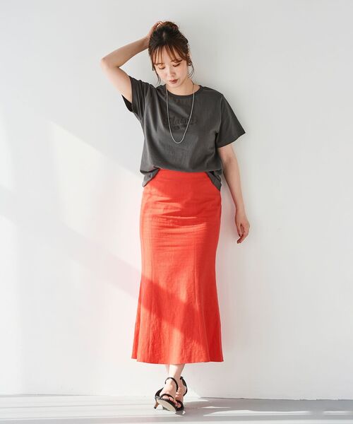 le.coeur blanc(ルクールブラン)の「麻コットンマーメイドスカート(スカート・レディース・レッド/ブラック・38)」の22枚目の写真