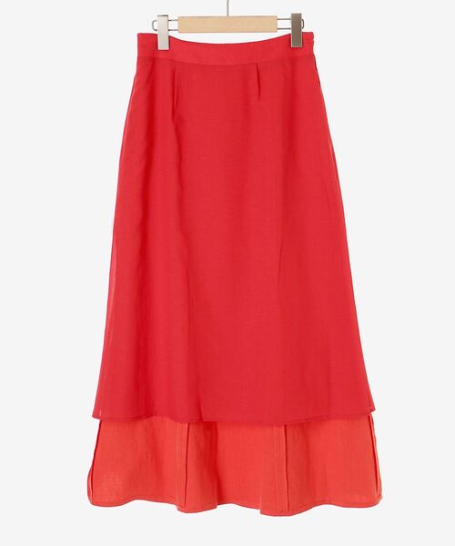 le.coeur blanc(ルクールブラン)の「麻コットンマーメイドスカート(スカート・レディース・レッド/ブラック・38)」の7枚目の写真