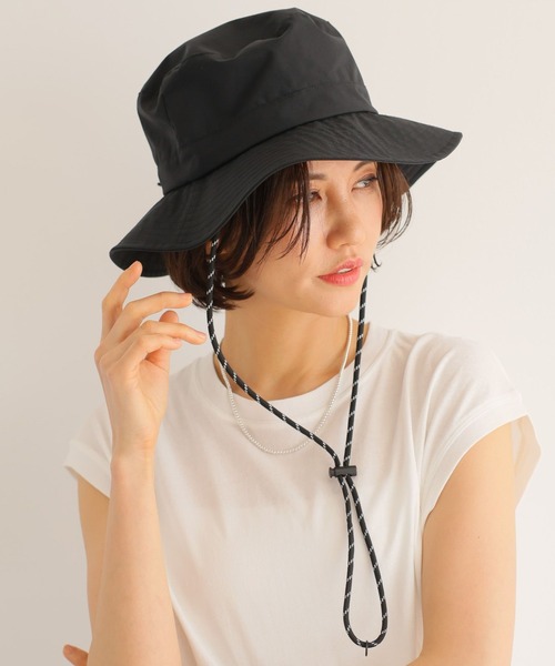 BARNYARDSTORM（バンヤードストーム）の「BARNYARDSTORM / コード付き撥水ハット（ハット・レディース・ブラック/カーキ・FREE）」の11枚目の写真