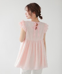 シフォンペプラムトップス