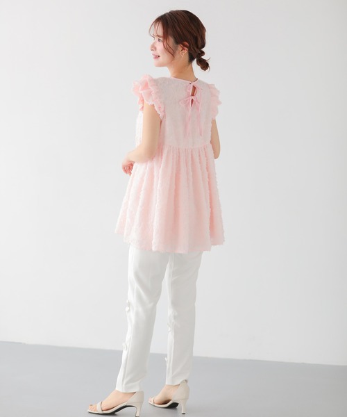 セール】シフォンペプラムトップス（シャツ/ブラウス）｜Fit