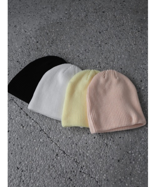 セール】【yuzuki collaboration】2way rib beanie（ニット