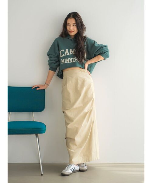 Ungrid（アングリッド）の「ロゴデザインショートパーカー（パーカー・レディース・ライトグレー/イエロー/グリーン・FREE）」の15枚目の写真