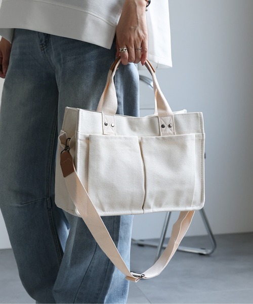 ap retro（アプレトロ）の「キャンバストートバッグ / A4サイズ収納（トートバッグ・レディース・ブラック/オフホワイト/カーキ/グレー・FREE）」の22枚目の写真