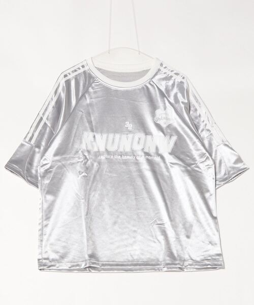 MGV(エムジーヴィー)の「Football Uniform-Like(Tシャツ/カットソー・レディース・シルバー/ブラック・MEDIUM/X-LARGE/LARGE)」の5枚目の写真