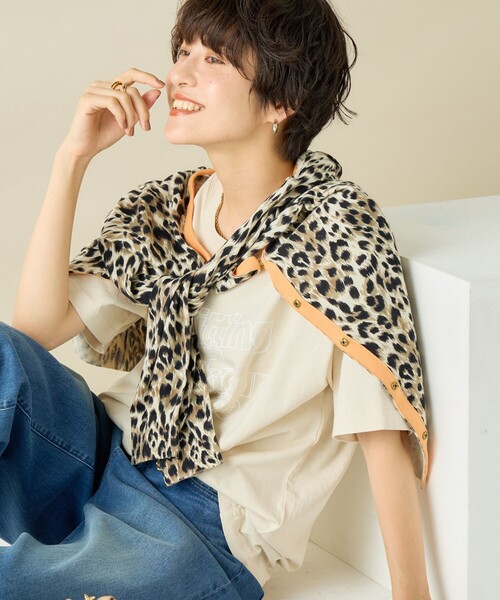 Rie Miller（リエミラー）の「ビッグシルエットTシャツ（Tシャツ/カットソー・レディース・ベージュ/ホワイト/ベージュ系その他・FREE）」の2枚目の写真