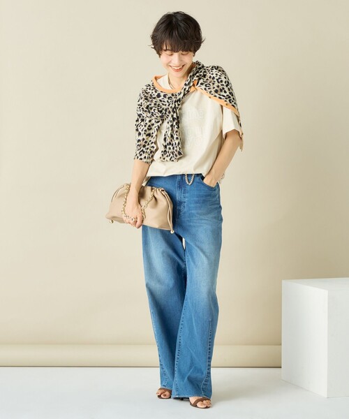 Rie Miller（リエミラー）の「ビッグシルエットTシャツ（Tシャツ/カットソー・レディース・ベージュ/ホワイト/ベージュ系その他・FREE）」の10枚目の写真