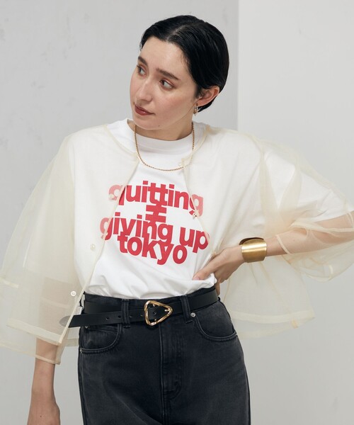 Rie Miller（リエミラー）の「ビッグシルエットTシャツ（Tシャツ/カットソー・レディース・ベージュ/ホワイト/ベージュ系その他・FREE）」の21枚目の写真