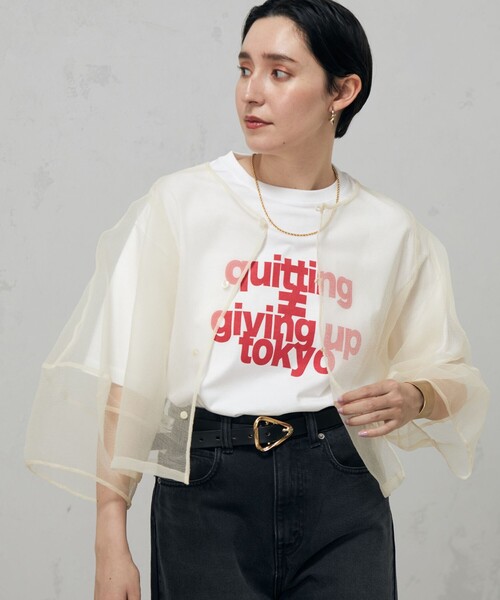 Rie Miller（リエミラー）の「ビッグシルエットTシャツ（Tシャツ/カットソー・レディース・ベージュ/ホワイト/ベージュ系その他・FREE）」の19枚目の写真