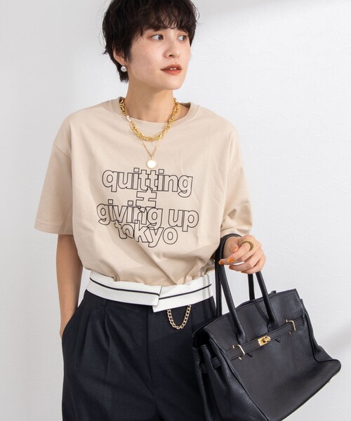 Rie Miller（リエミラー）の「ビッグシルエットTシャツ（Tシャツ/カットソー・レディース・ベージュ/ホワイト/ベージュ系その他・FREE）」の15枚目の写真