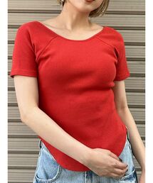 バックシャンリブカットソー