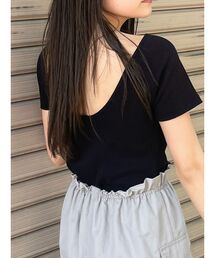 MURUA | バックシャンリブカットソー(Tシャツ/カットソー)