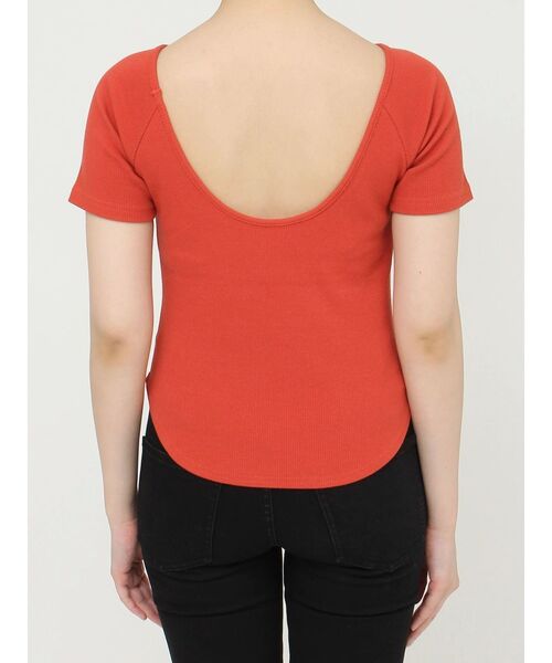 MURUA（ムルーア）の「バックシャンリブカットソー（Tシャツ/カットソー・レディース・オレンジ/ホワイト/ブラック・FREE）」の22枚目の写真