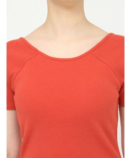 MURUA（ムルーア）の「バックシャンリブカットソー（Tシャツ/カットソー・レディース・オレンジ/ホワイト/ブラック・FREE）」の21枚目の写真