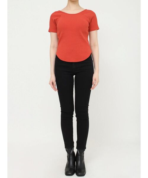 MURUA（ムルーア）の「バックシャンリブカットソー（Tシャツ/カットソー・レディース・オレンジ/ホワイト/ブラック・FREE）」の16枚目の写真