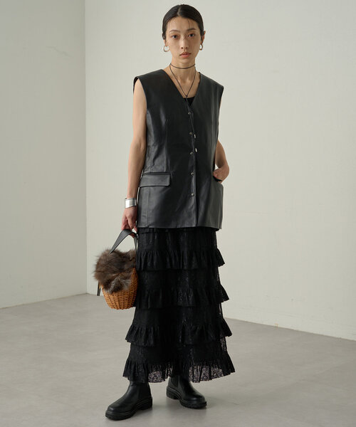 LOUNGEDRESS（ラウンジドレス）の「レザーベスト（ベスト）」 - WEAR