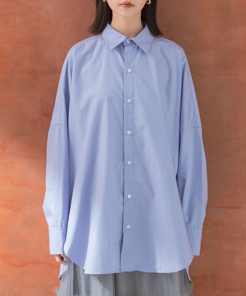 URBAN RESEARCH ROSSO WOMEN(アーバンリサーチ ロッソ)の「オーバースリットスリーブシャツ(シャツ/ブラウス・レディース・ライトブルー/ホワイト・FREE)」の14枚目の写真