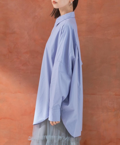 URBAN RESEARCH ROSSO WOMEN(アーバンリサーチ ロッソ)の「オーバースリットスリーブシャツ(シャツ/ブラウス・レディース・ライトブルー/ホワイト・FREE)」の15枚目の写真