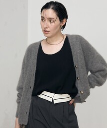 ヘアリーVネックカーディガン