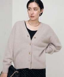 ヘアリーVネックカーディガン