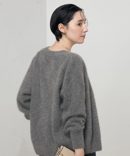 NOLLEY'S sophi ヘアリーVネックカーディガン セール】ヘアリーVネックカーディガン（カーディガン/ボレロ