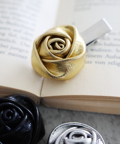 niko and...（ニコアンド）の「ローズミニヘアクリップ（バレッタ/ヘアクリップ・レディース・ブラック/イエロー/グレー・0）」の3枚目の写真