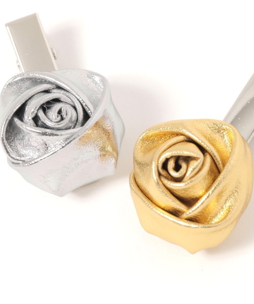 niko and...（ニコアンド）の「ローズミニヘアクリップ（バレッタ/ヘアクリップ・レディース・ブラック/イエロー/グレー・0）」の7枚目の写真