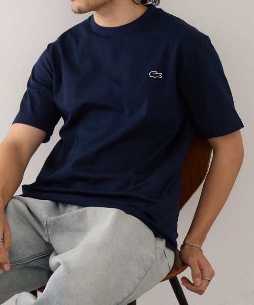 LACOSTE(ラコステ)の「【LACOSTE】ワンポイントロゴTシャツ TH5582-99(Tシャツ/カットソー・レディース・アイボリー/ホワイト/ネイビー/イエロー/ブラック/サックスブルー・XL/L/M/S/XS)」の9枚目の写真