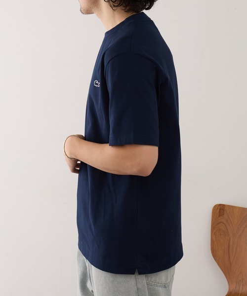 LACOSTE(ラコステ)の「【LACOSTE】ワンポイントロゴTシャツ TH5582-99(Tシャツ/カットソー・レディース・アイボリー/ホワイト/ネイビー/イエロー/ブラック/サックスブルー・XL/L/M/S/XS)」の8枚目の写真