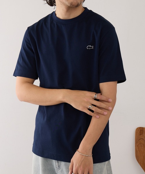 LACOSTE(ラコステ)の「【LACOSTE】ワンポイントロゴTシャツ TH5582-99(Tシャツ/カットソー・レディース・アイボリー/ホワイト/ネイビー/イエロー/ブラック/サックスブルー・XL/L/M/S/XS)」の12枚目の写真