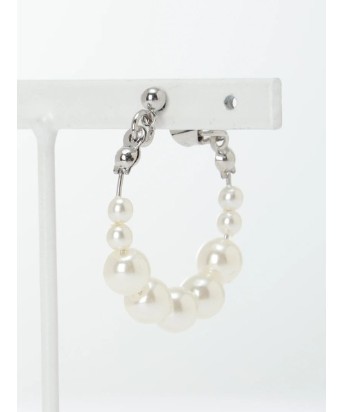 LIPSERVICE（リップサービス）の「パールフープピアス（ピアス（両耳用）・レディース・シルバー/ゴールド・FREE）」の4枚目の写真