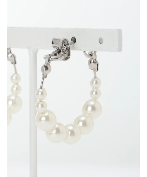 LIPSERVICE（リップサービス）の「パールフープピアス（ピアス（両耳用）・レディース・シルバー/ゴールド・FREE）」の3枚目の写真