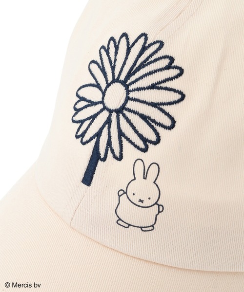 Miffy( ミッフィー)の「Miffy/フラワー刺繍キャップ(キャップ・レディース・ネイビー/アイボリー・FREE)」の6枚目の写真