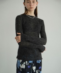 CLANE　グレーニット クラネ CLANE H/N RIB KNIT TOPS （GRAY） -ファッション通販