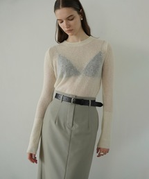 CLANE | GRADATION SLEEVE MOHAIR KNIT TOPS(ニット/セーター)