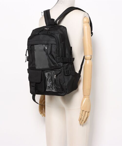 FReePLACe/クリアポケット付きナイロンリュックサック X12264（バック