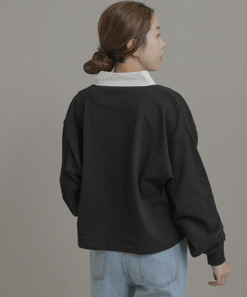 URBAN RESEARCH Sonny Label（アーバンリサーチサニーレーベル）の「TRIPLE CROWN　ショートポロシャツ（ポロシャツ・レディース・ブラック/ベージュ系その他/ナチュラル・MEDIUM）」の5枚目の写真