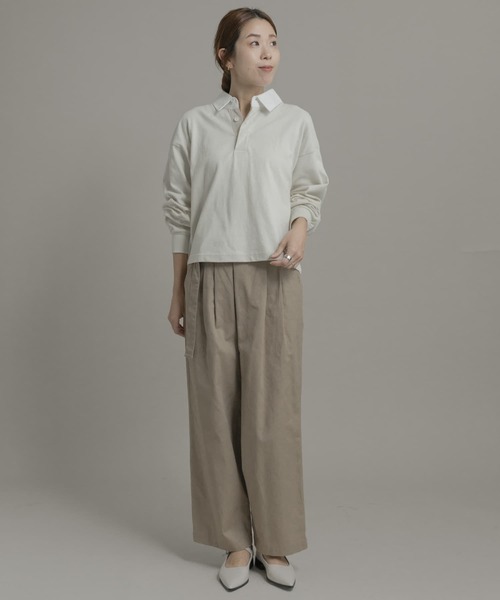 URBAN RESEARCH Sonny Label（アーバンリサーチサニーレーベル）の「TRIPLE CROWN　ショートポロシャツ（ポロシャツ・レディース・ブラック/ベージュ系その他/ナチュラル・MEDIUM）」の13枚目の写真